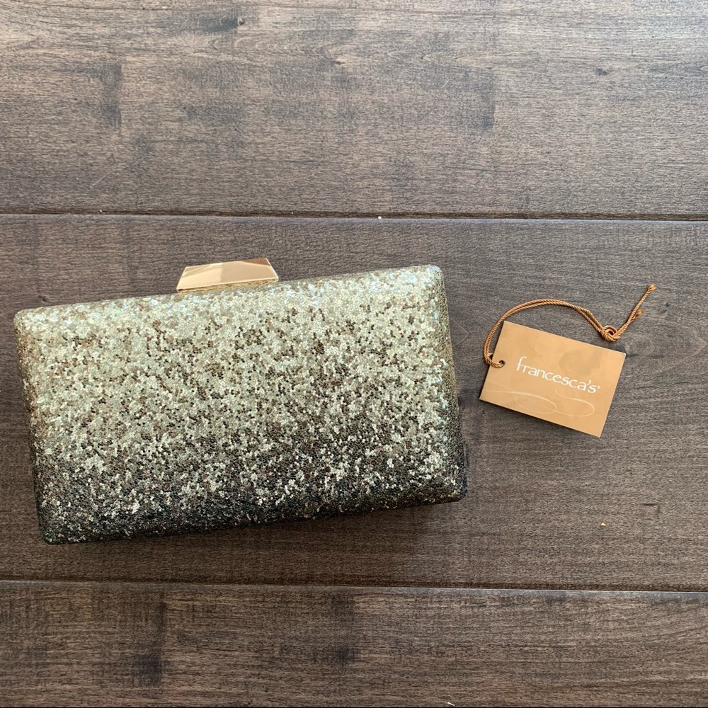NWT Francesca hard shell clutch purse